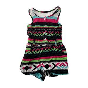 Pinkhouse Toddler Girls Jumpsuit Multicolor Striped One Piece Tank Top Size 3T